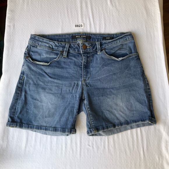 MAX Jeans Women’s Waxed Jeans Denim Shorts size 6, Blue - Picture 1 of 10